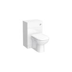 Bathroom Toilet Back to Wall BTW Unit D Shape Pan Cistern Set 600 Modern White