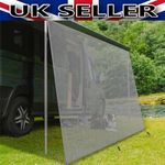 RV Awning Sun Shade Mesh Sunscreen Sunshade Motorhome Camper UV Grey