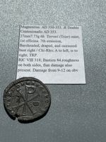 Roman Empire Coin, Chi-Rho Christogram, Magnentius AE Double Centenionalis 25 mm