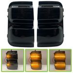 Dynamic LED Side Mirror indicators Blinkers smoke black For Fiat Ducato 2006-