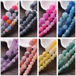 Frosted Agate Round 6mm 8mm 10mm 12mm Natural Stone Gemstone Loose Beads lot