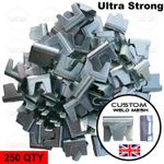 250QTY Large Wire Mesh Gabion Clips Gabion Baskets Cage Making Fencing UK Made 