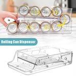 2Tiers Soda Can Dispenser Stackable Holder Organizer Rack Fridge Rack For 10 Can