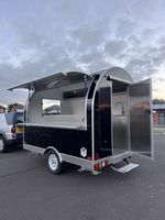 2.8m Catering Concession Food Trailer, Stainless Steel Interior, Serving Hatch