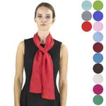 100% Genuine Mulberry Silk Plain Small Neck Scarf Wrap Lightweight Wedding Party