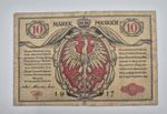 Poland 10 Polish Mark  1916/1917  Banknote Pick P-12 Fine