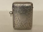 Sterling Silver Vesta Case With Fine And Intricate Detailing Birmingham 1893