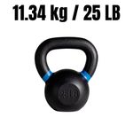 Cast Iron Kettlebell 25lb Powder Coated Handle Home Gym & Muscle Building Weight