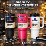 2026 Autumn Large Capacity Water 40 Oz Cup Handle Straw Insulated Bottle Mug