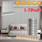 5X 3D Wood Grain Panel Effect Wallpaper Stick Self Adhesive Wood Slat Wall,Panel