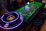 6ft LED Luxury Casino Table with Glass Top Convertible Game Table Bar Furniture