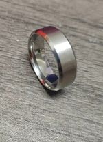 MENS SILVER 8mm BRUSHED STAINLESS STEEL RINGS IN MULTIPLE SIZES  WEDDING