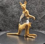 Crystal and gold metal kangaroo