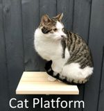 Fence Or Wall Mounted Cat Platform/Climbing Steps/Ladder - Solid Wood Made In UK