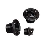 NUOVA RADE DRAIN SOCKET WITH 4 HOLES AND PLUG BLACK DINGHY BOATING SAILING