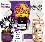 Halloween Boo Basket Gift Set for Women Teen Girls Ghost Cup Socks Candle