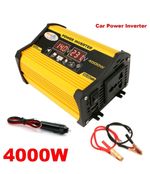 4000W Peak Power Inverter DC 12V to AC 220V 240V Car Converter 2 USB 1 Socket