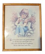 Alan Grant God Bless This Girl Framed Print Wall Art Christian Vintage