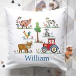 Personalised New Baby Boy Christening Cushion Nursery Gift Baby Shower Keepsake