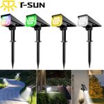 T-SUN LED Garden Solar Spot light Outdoor Yard Path Lamp Ground Spike Lights UK