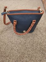 Paul Costelloe Dressage Leather Navy Blue  Genuine Tan Brown Straps