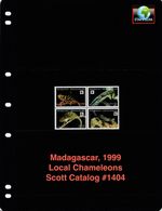 $8.75 Scott Value - 1999 MADAGASCAR Chameleons Lizards s/s scarcer CV MNH NH UMM