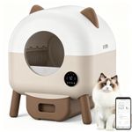 Automatic Cat Litter Box Self Cleaning for Cats,App Control,Built-in LED Lights