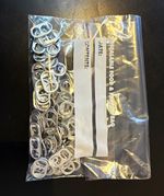 100 X Aluminium Can Pull Tabs Pop Tops Craft Supplies in Resealable Bag