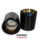 1x BMW Blue Carbon Fibre Exhaust Tip 63mm Inlet 93mm Outlet F20 F21 F22 F30 F32