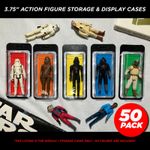 Star Wars - 3.75” Action Figure Blister Cases for Storage & Display - 50 Pack