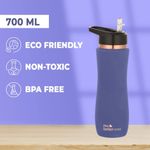 Copper Water Bottle with Sipper with Leak Proof For Ayurveda Health Blue