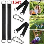 Swing Hammock Tree Hanging Straps Kit Hooks Carabiner Garden Swing Fittings