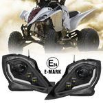 For Yamaha ATV Raptor 700 YFZ 450R 2006-2022 Pair LED Headlights Assembly Light