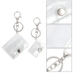  2 Pcs Photo Album Keychain Lovers Clear Keyring Picture Keyrings