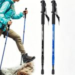 2 Pack Telescopic Trekking Poles Collapsible Hiking Walking Sticks Lightweight