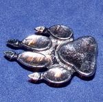 Coyote Wolf Dog Fox Paw Hunting Shooting Brooch Pin 