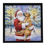 Caroline's Treasures Rhodesian Ridgeback Santa Claus Framed Print FNT1072MFP88