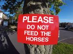 PLEASE DO NOT FEED THE HORSES, Warning Sign