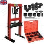 6ton Workshop Press Machines Hydraulic Bench Press + 23x Wheel Bearing Bush Seal