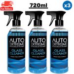 3x Car Windscreen Glass Cleaner Spray 720ML Auto Window Cleaning Streak Free