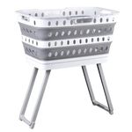 Collapsible Laundry Hamper Large‑Capacity Foldable Basket With Standing Legs