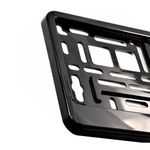 Glossy Black Number Plate Holder Licence Plate Surround Frame ABS PC O2