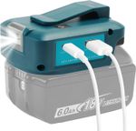 ADP05 Power Source Makita 14.4v 18v Battery Adapter work light USB Phone Charger