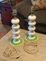 C N Burman Co MID CENTURY MODERN  ACRYLIC  TABLE LAMPS MOD  VINTAGE  NO SHADES 