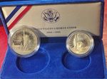 UNITED STATES 1986 "LIBERTY SILVER DOLLAR & HALF DOLLAR" PROOF MINT COIN SET 