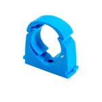 TALON Blue Plastic Hinged 25mm MDPE Water Pipe Clip Interlocking - FREE DELIVERY