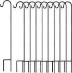 10x Shepherd Crook Hook Lanterns Flower Plant Basket Lamp Hanger Garden Decor 1M