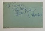 HELEN RYAN ( The Elephant Man ) Genuine Handsigned Signature on Album Page.
