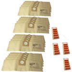 Vacuum Cleaner Hoover Bags fit Karcher WD3 WD3P MV3 NT 27/1 and Fresheners