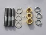 LAND ROVER SERIES 2 2A 3 EXHAUST MANIFOLD STUDS AND 5/16" UNF BRASS NUTS x 3
